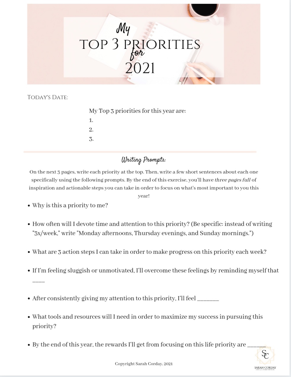 WORKSHEET: Goal-Setting and Greek Menu Syndrome